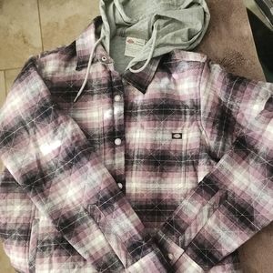 Dickies Womens flannel with jersey style lining size large